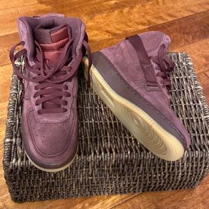Brand new suede Nike Air Force 1 dark purple